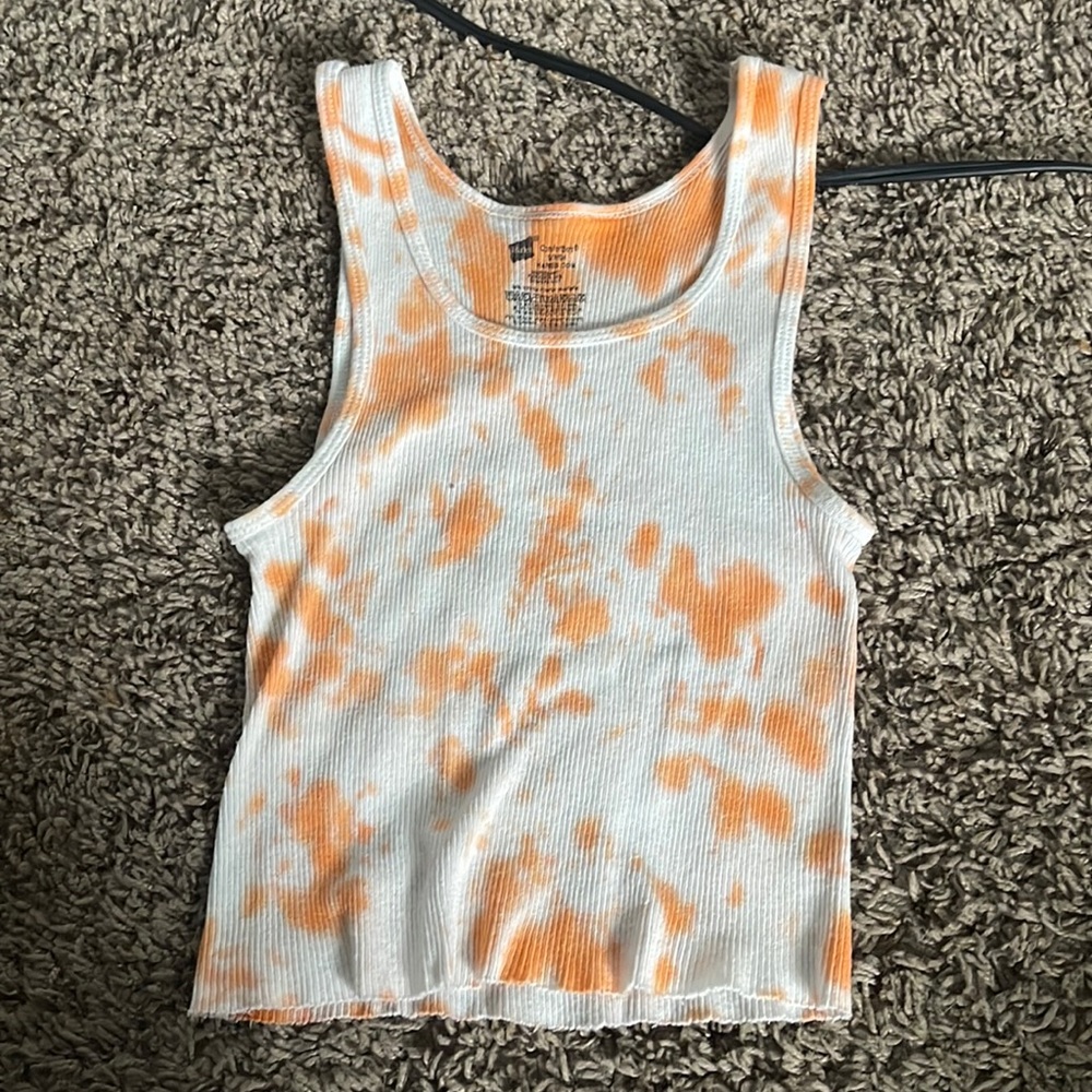 tye dye crop tank top